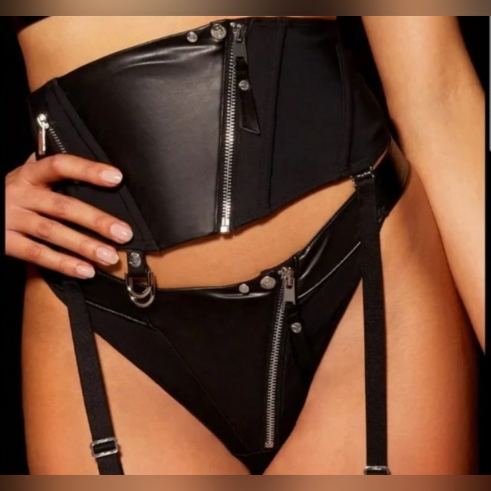 Honey Birdette HB George Black Waspie Size small S NWT